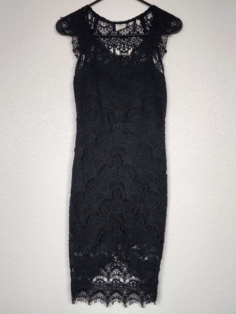 Free People Black Lace Whimsigoth Midi Dress